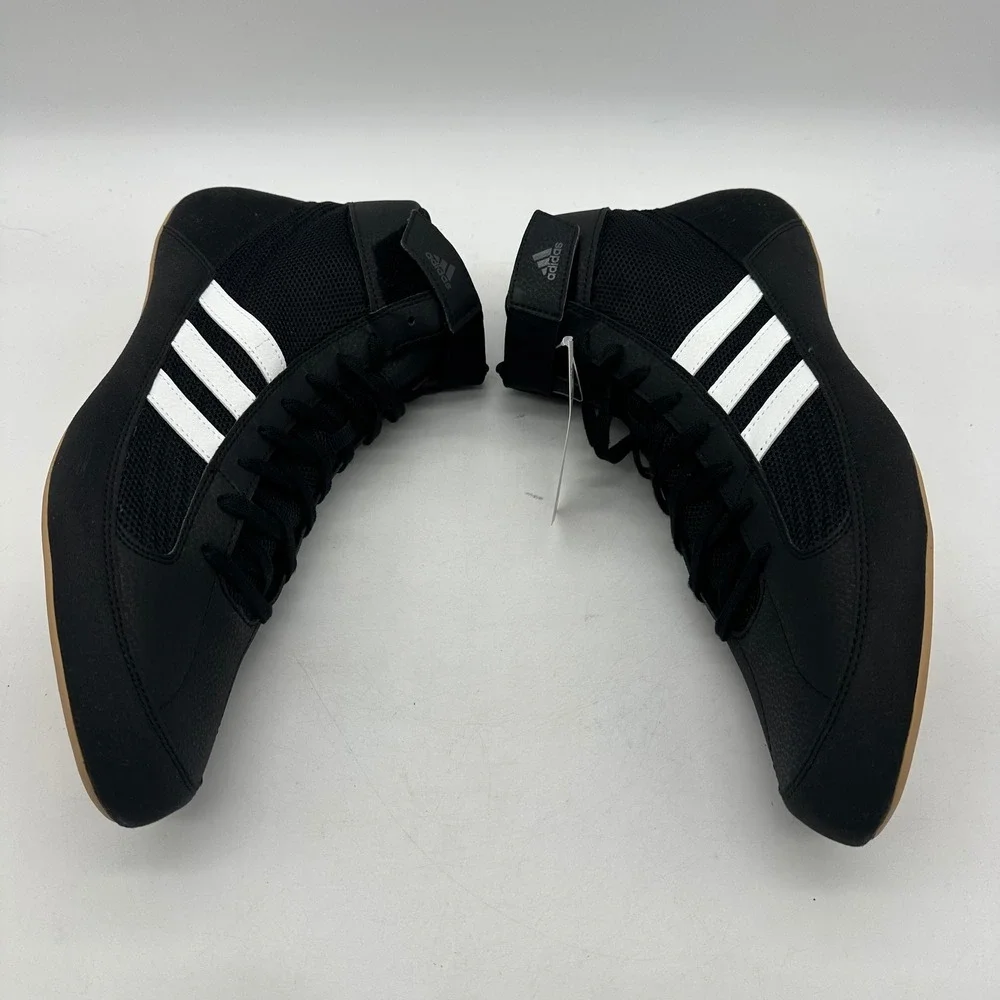 Adidas AQ3325 Mens Size 16 HVC 2 Wrestling MMA Boxing‎ Black White Stripes Shoes